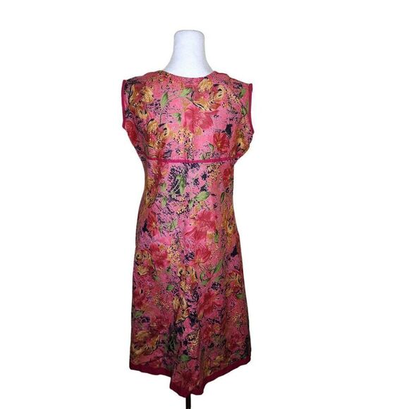 Vintage 90s Sleeveless Boho Sundress Womens Size XL Red Pink Floral - Picture 4 of 6